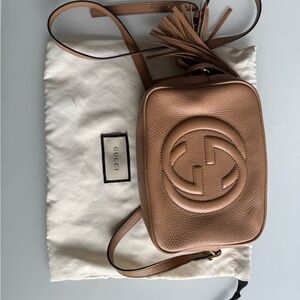 Gucci Brown Leather Disco Crossbody Bag